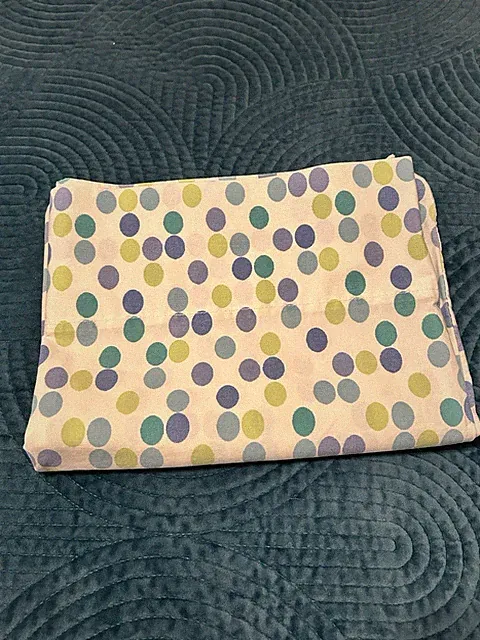JC Penney Home Standard Percale Pillowcase Polka Dot Teal & Purple