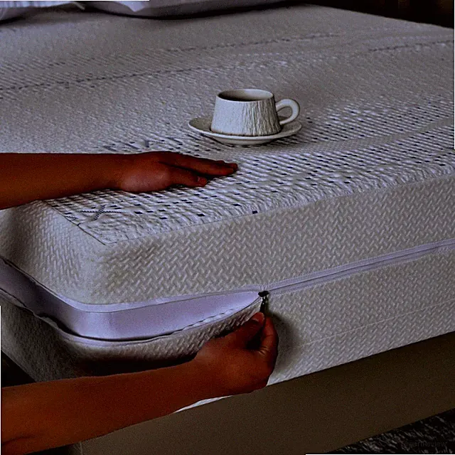 Mattress Encasement Zippered Removable Waterproof Mattress Protector, 6‑Sided...