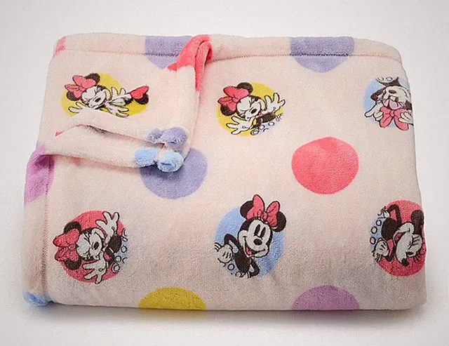Minnie Mouse Polka Dot SuperSoft Plush Throw Blanket 5' x 6 ft The Big One BL12