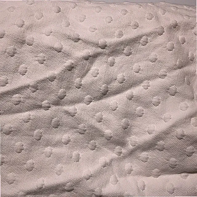 Pottery Barn PB Teen Bed Skirt Swiss Dot Textured Polka Dot FULL White Cotton