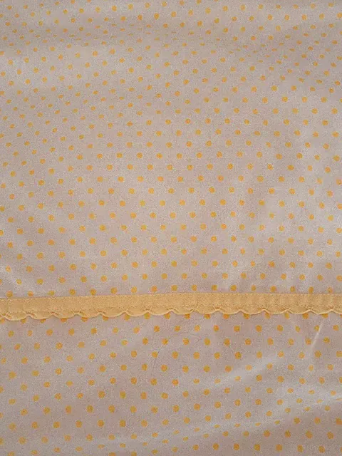 Vintage “Custom Bed Covers” Polka Dot Scallop Trim 108” X 90”