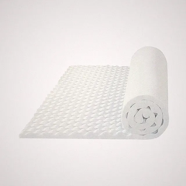 Zayton 1-inch Convoluted Foam Mattress Topper with Egg Shell Twin-1", Green